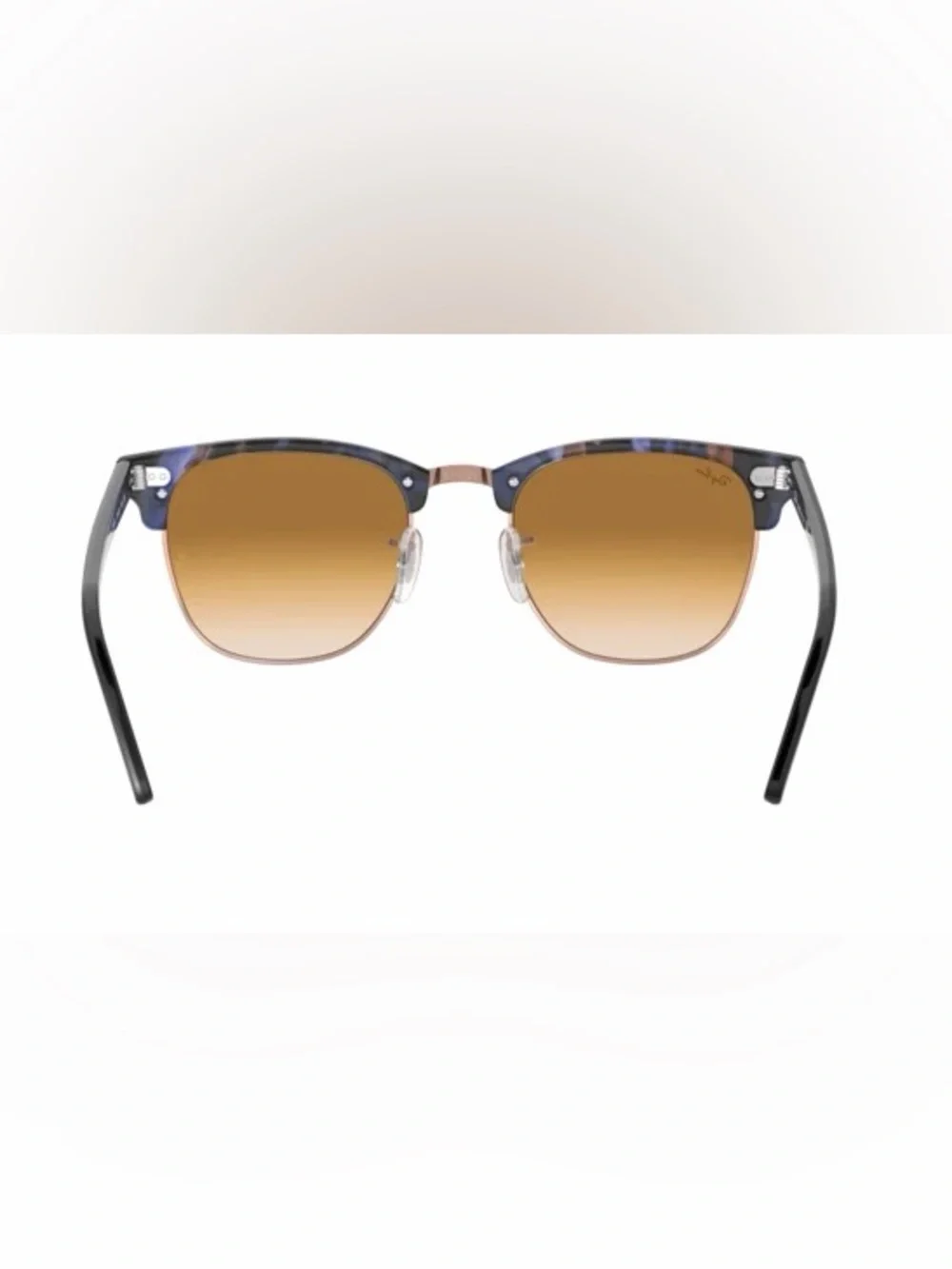 Ray-Ban RB3016 Clubmaster Sunglasses in Tortoise Shell Blue and Brown - Picture 1 of 12